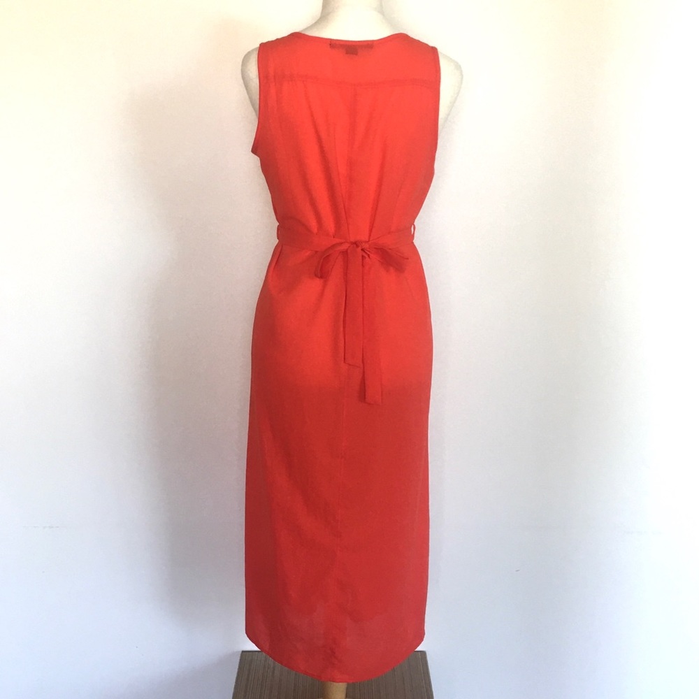Orange Sleeveless Maxi Dress - Picture 3 of 10